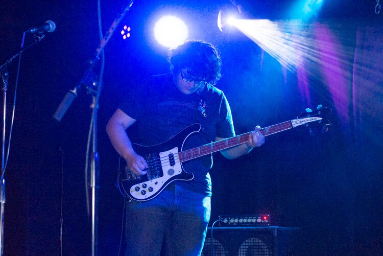 Trey Marks of the Krelboynes performs aboveground at Shakespeare's Pub.