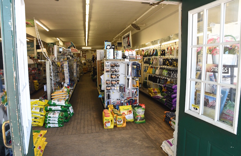 Inside the front door of Lakeview Hardware