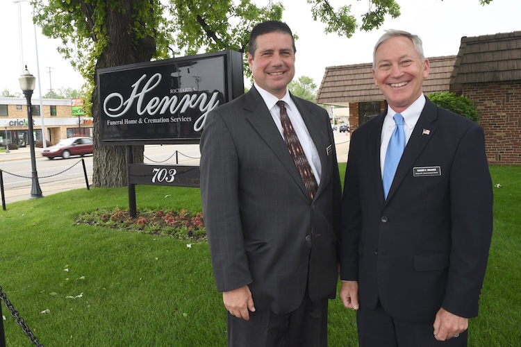 Joe Stasa, left, and Tom Coleman of Henry Funeral Home