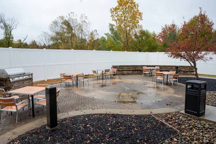 An outdoor space for those getting rehab at Landmark Recovery in Battle Creek.