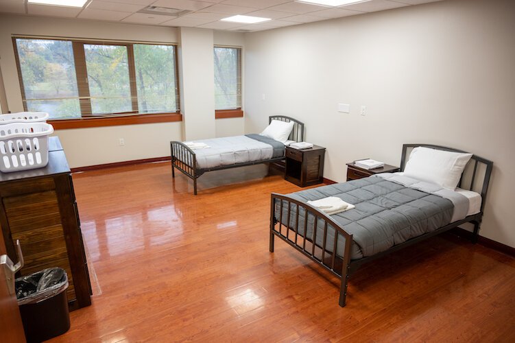 A room for patients at Landmark Recovery in Battle Creek.