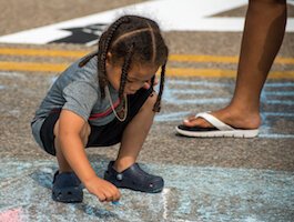 On the Ground Kalamazoo BLM mural Fran Dwight