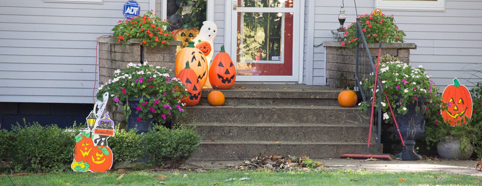 A home in Milwood where they are ready for Halloween