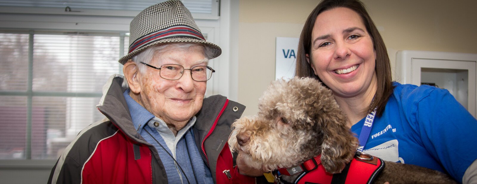 Each month volunteers hug veterans