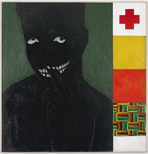 Kerry James Marshall, Silence is Golden, 1986, Acrylic, The Studio Museum in Harlem; gift of the Artist, Photo Credit: Marc Bernier © Kerry James Marshall Courtesy of the artist Jack Shainman Gallery, New York, and American