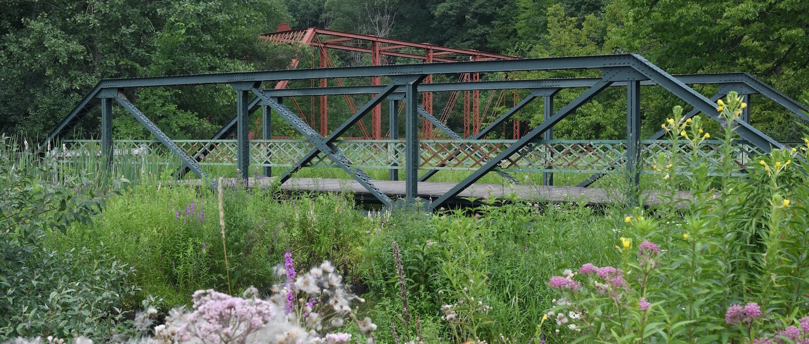 Two of the bridges in Historic Bridge Park.