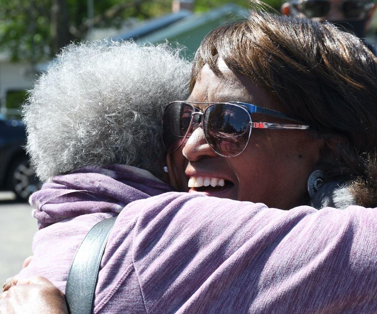 Maude Bristol-Perry greeted many wellwishers on May 8.