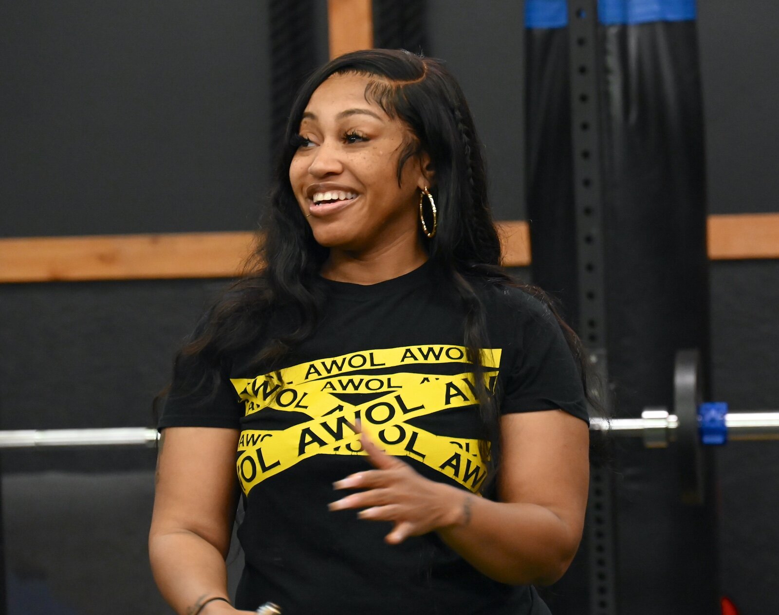 Shannon Patrick talks about her life during the “Mother & Daughter” Boxing Expo.