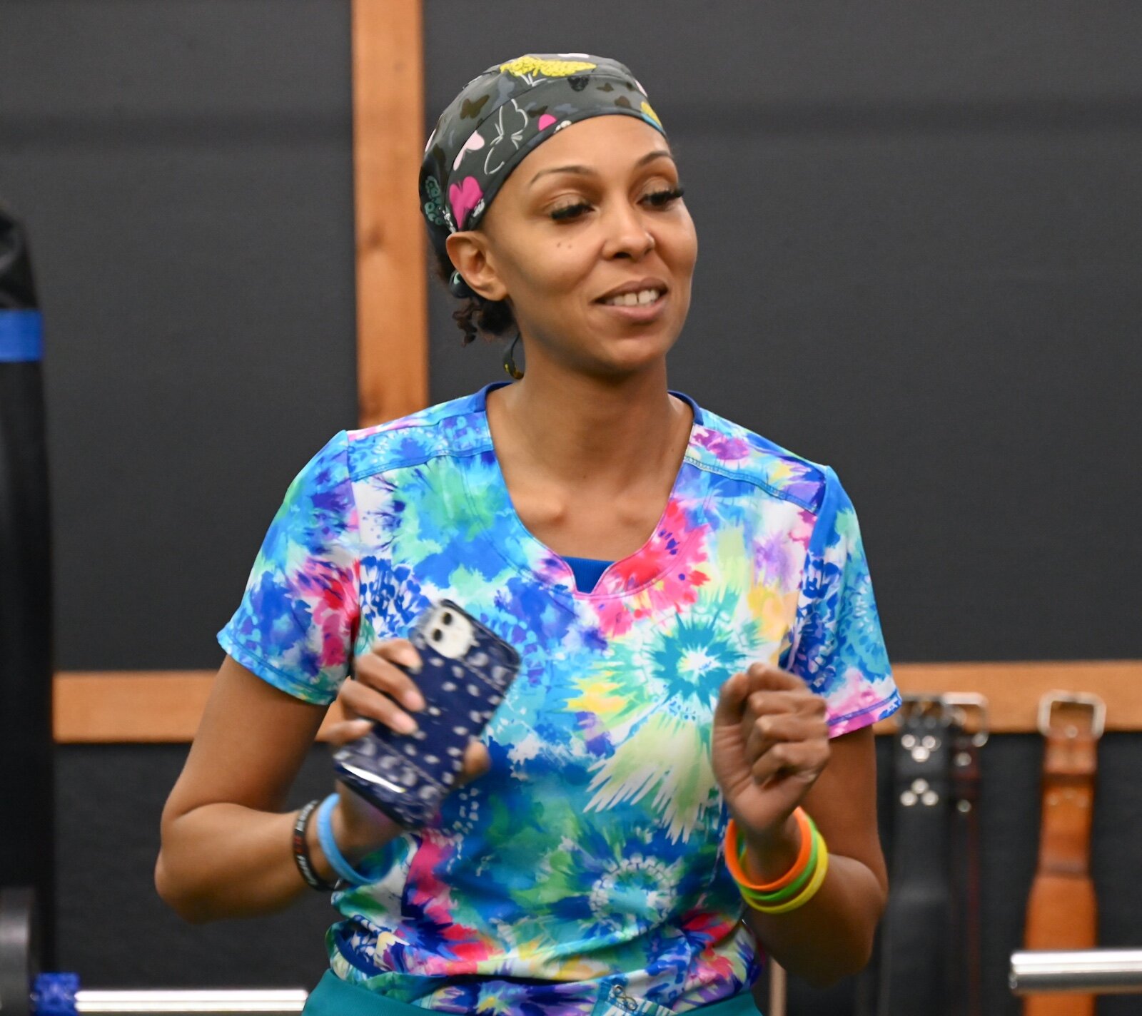 Kuy Wright talks about her life during the “Mother & Daughter” Boxing Expo.