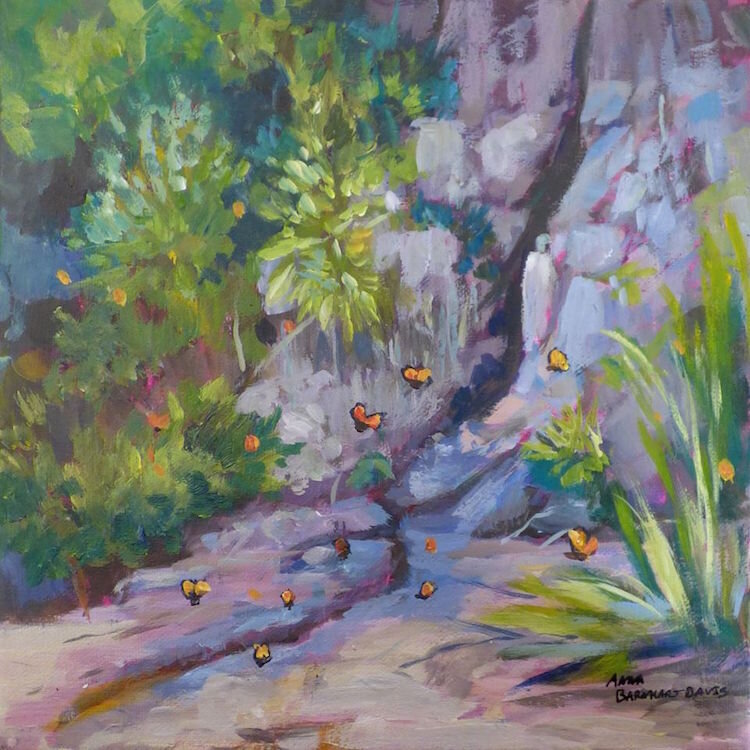 Anna Barnhart’s ”Casco Bluff,” an acrylic of a Casco Township Nature Preserve, will be part of Friday’s Virtual Art Hop.