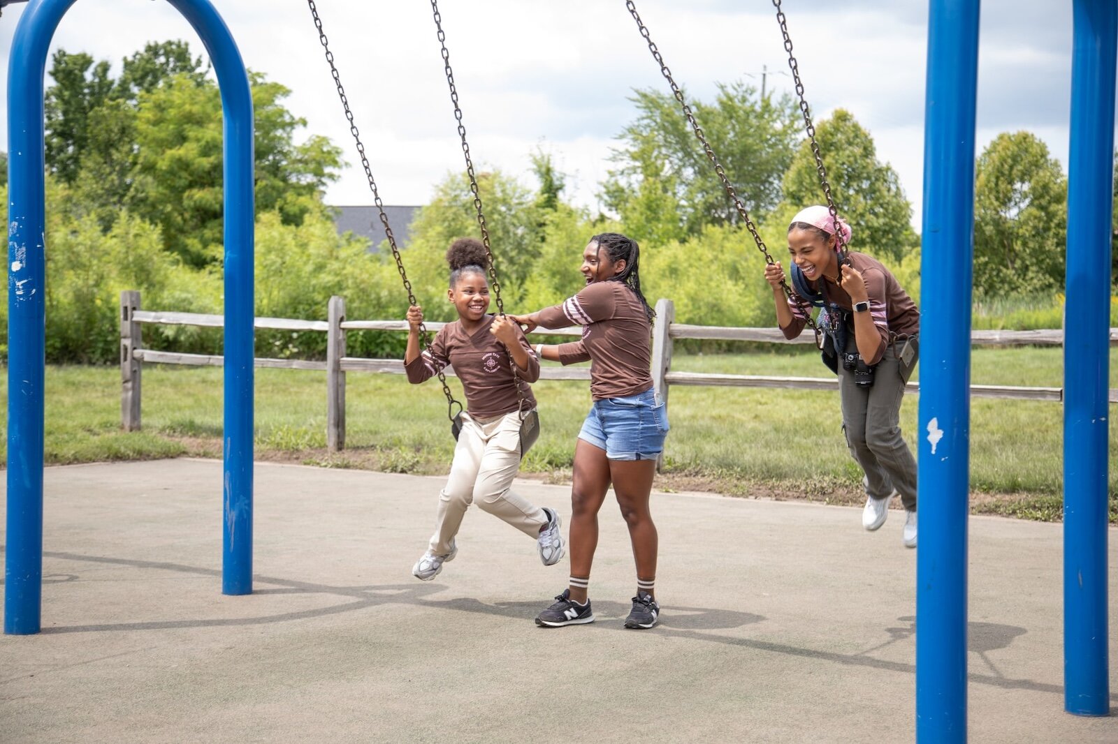 The Merze Tate Explorers said it was important to test out the park equipment themselves.