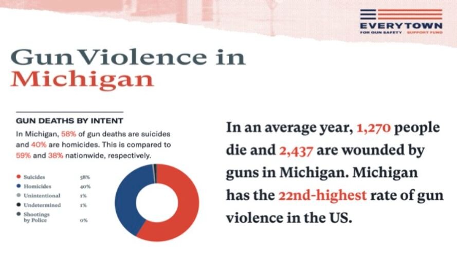 These are sobering statistics related to gun violence in Michigan.