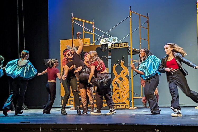 Student actors in “The Lightning Thief”