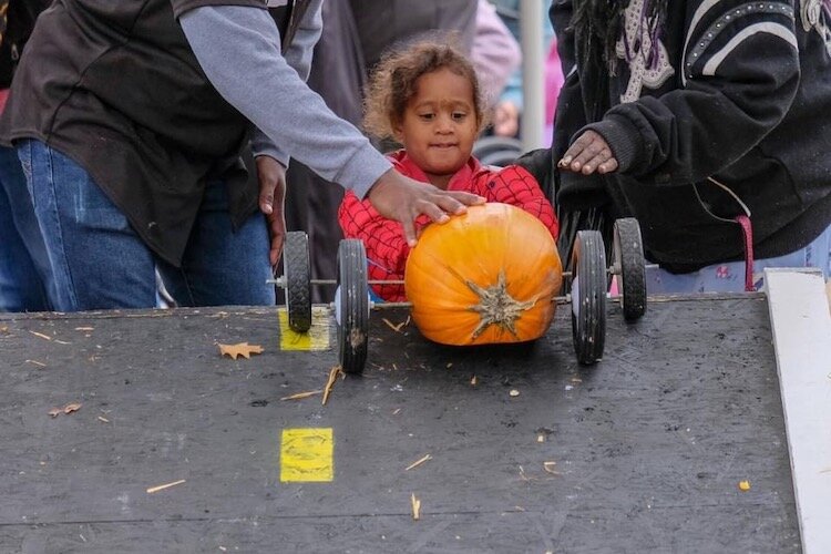 Youngsters are shown enjoying last year’s Halloween Forest in Milham Park.