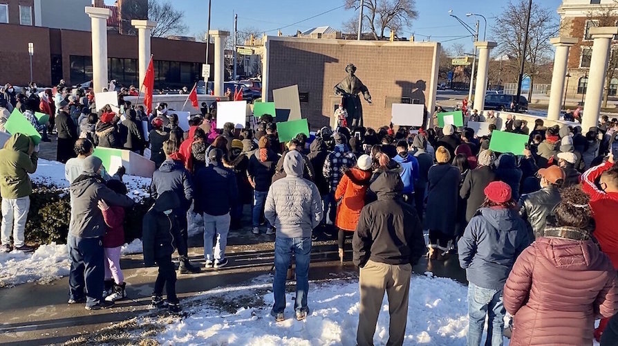 In Battle Creek on Feb. 3 at the Sojourner Truth Monument attended by more than 100 people turned out to support the protests in Myanmar.