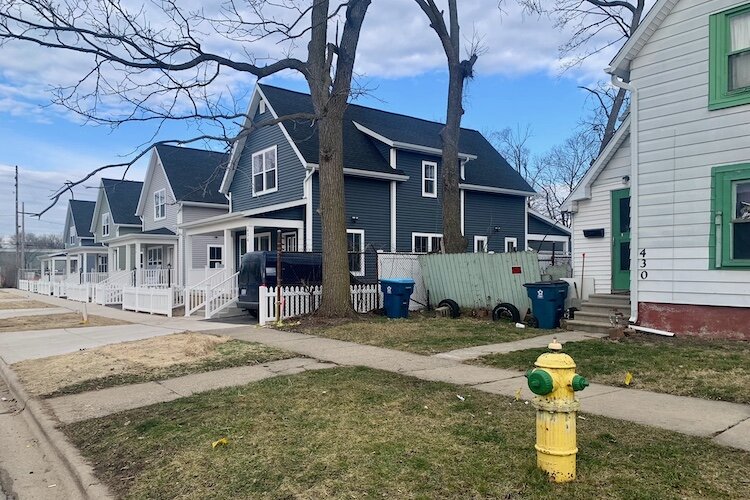 In 2022, part of the 400-block of West Ransom Street was land that remained after a few dilapidated houses were demolished.