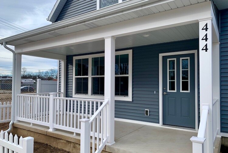 Each of the new NACD houses in the 400-block of West Ransom Street has three bedrooms and two bathrooms.