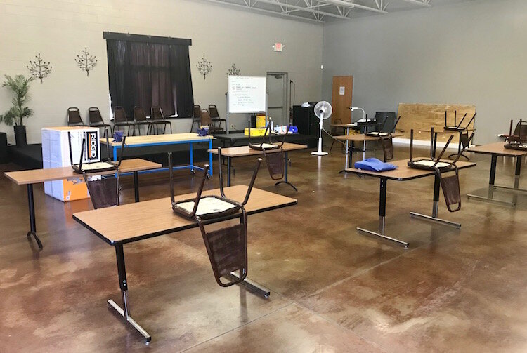 Space inside NACD’s building at 612 N. Park St. houses a classroom to teach construction trades and space for students’ equipment.