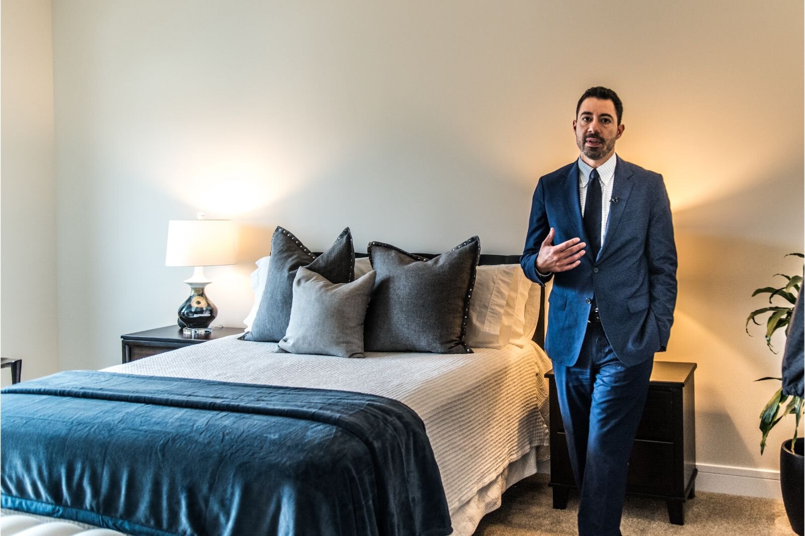 Jay Prince, President and CEO of Heritage Community of Kalamazoo, inside a model apartment at Revel Creek. The complex has 10 different floor plans for the one- and two-bedroom apartments. They range from 881 square feet to 1,597 square feet.