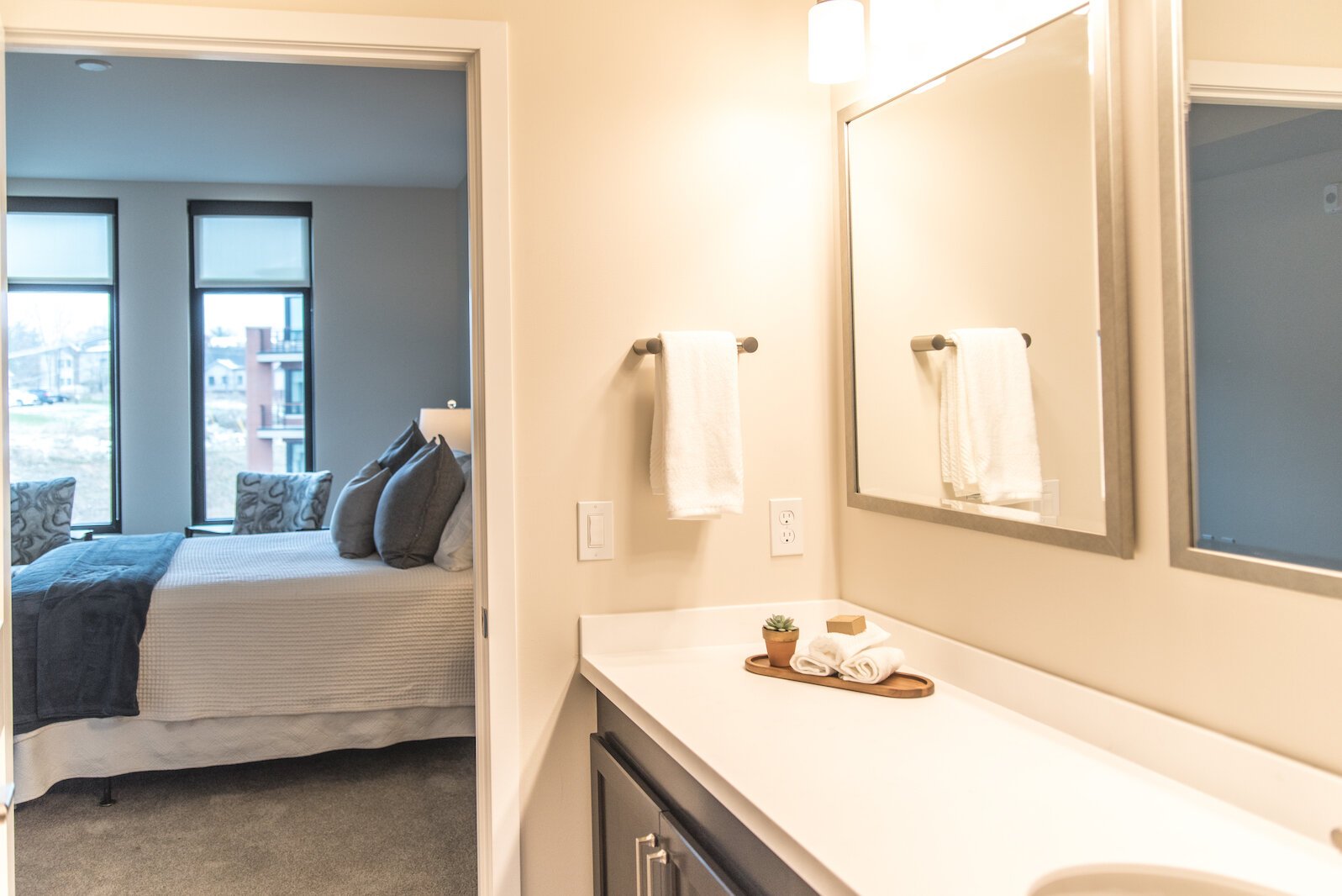 Here is a look inside a model apartment at Revel Creek. The complex has 10 different floor plans for the one- and two-bedroom apartments. They range from 881 square feet to 1,597 square feet.