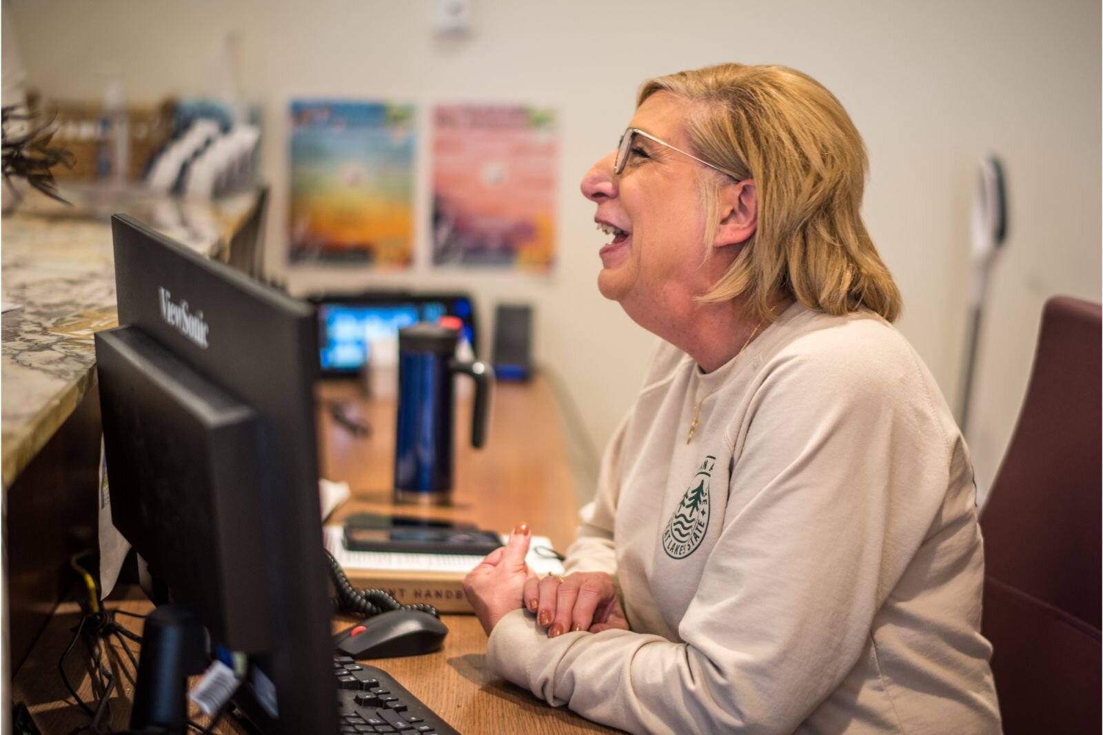 As concierge, Kathi Fahl, a 20-year employee of the Heritage Community, helps residents of the new revel Creek community with any of their needs.