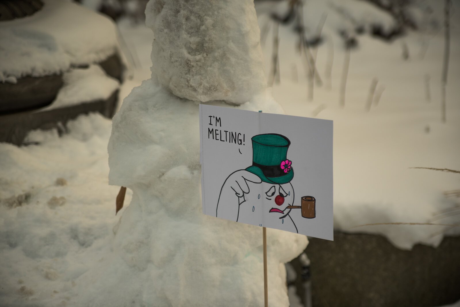 Activists used signs to convey various messages on the urgency of climate action to the public.