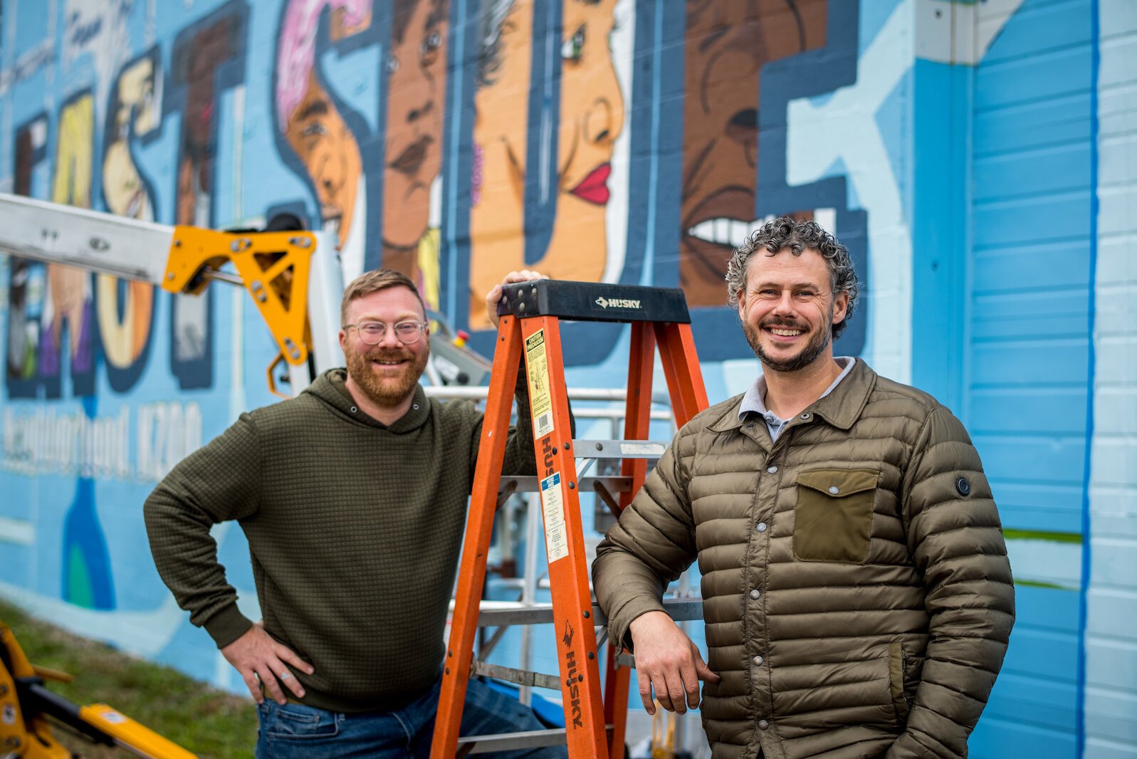 Patrick Hershberger and Chad Burke have taken on the long-term project of renovating an old detailing shop for their respective businesses.