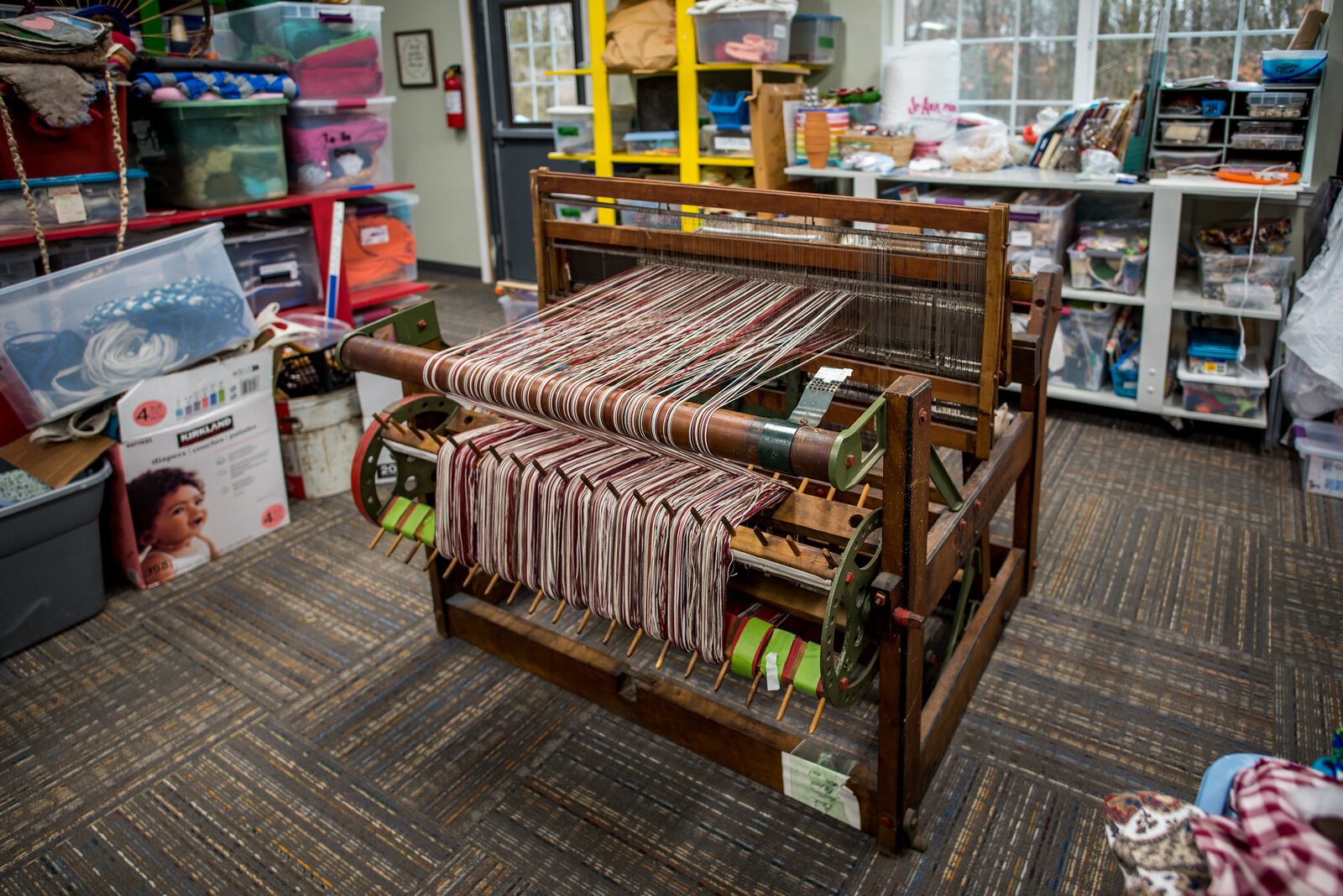 A loom at the woolery