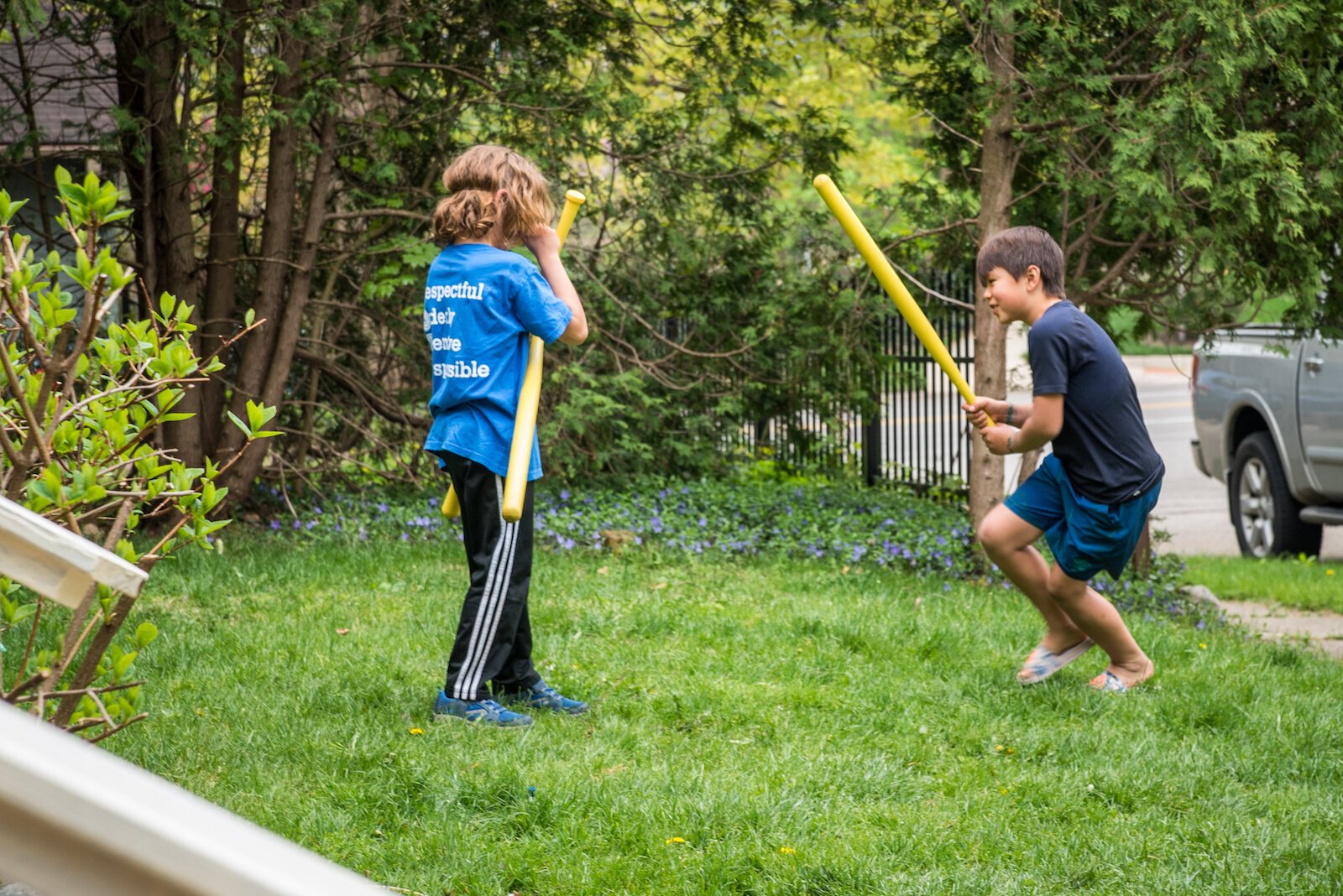 Children run and play in the West Douglas Neighborhood.