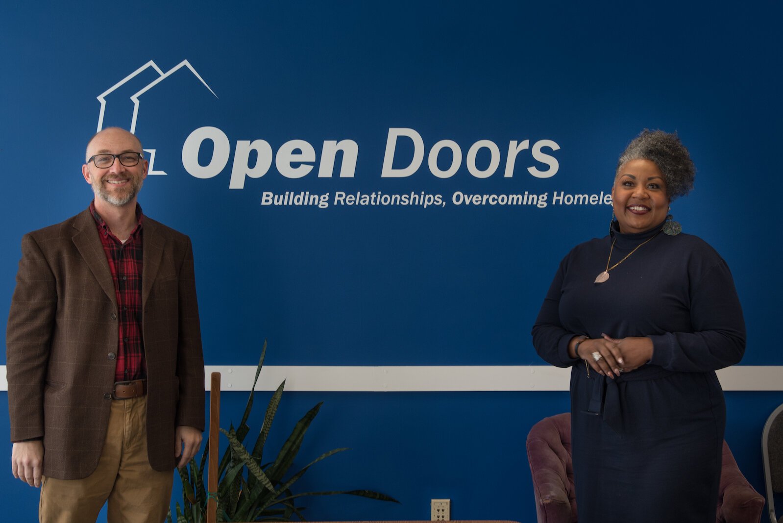 Matt Lager and Stephanie Hoffman and their respective organizations are collaborating to make homeownership a reality for people who have recently experienced homelessness.