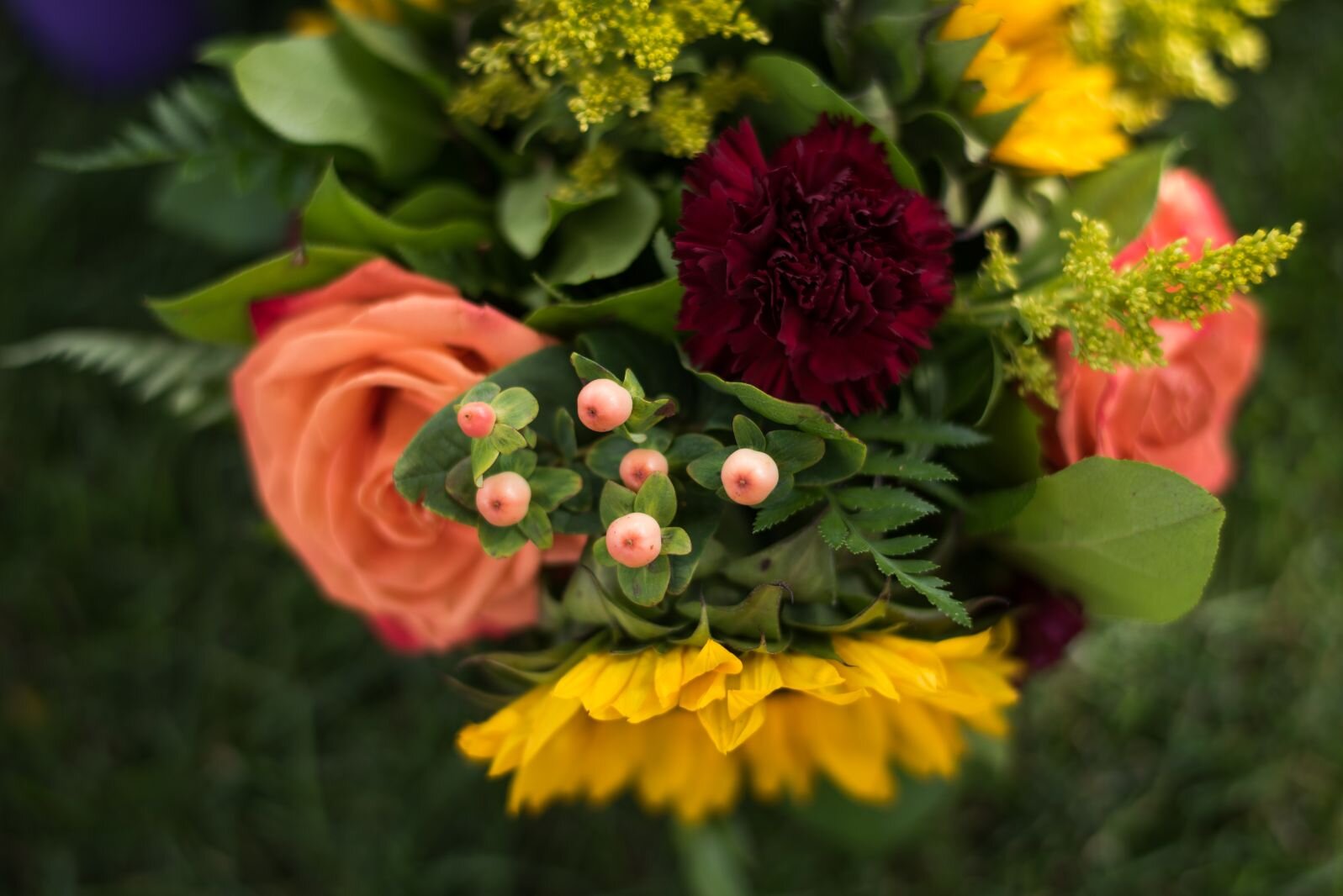 Flowers at the unveiling celebration.