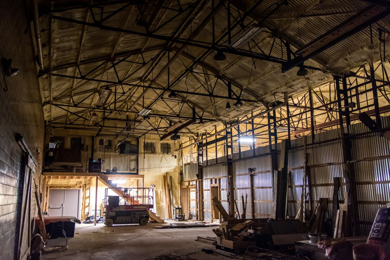 The  Wax Building is a 17,000 square-foot former paraffin wax factory that is being converted for use as an artistic workshop, gallery and performance space for every artists.