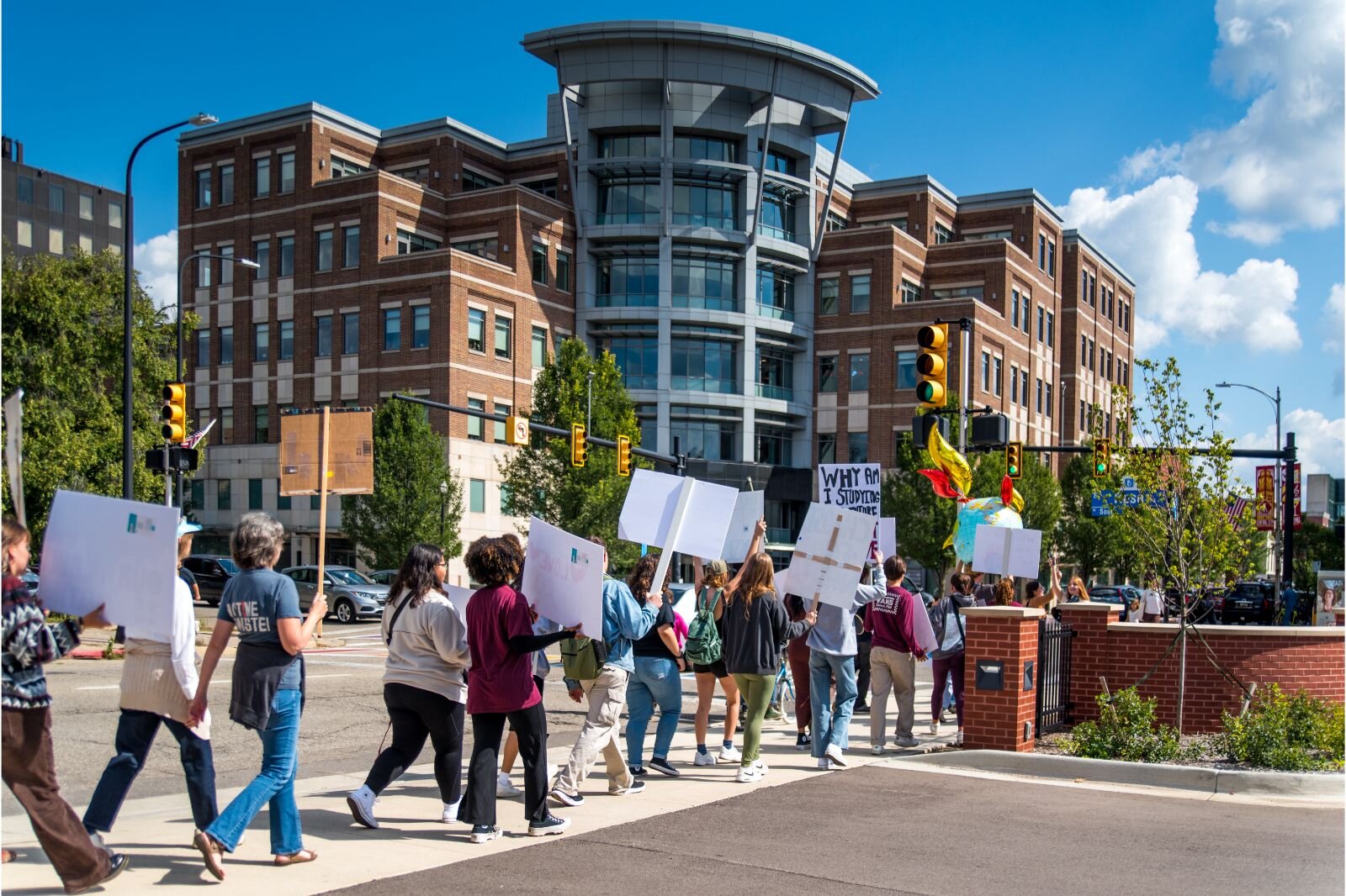 Youth and supportive adults marched downtown for the Youth Climate Strike last Friday.
