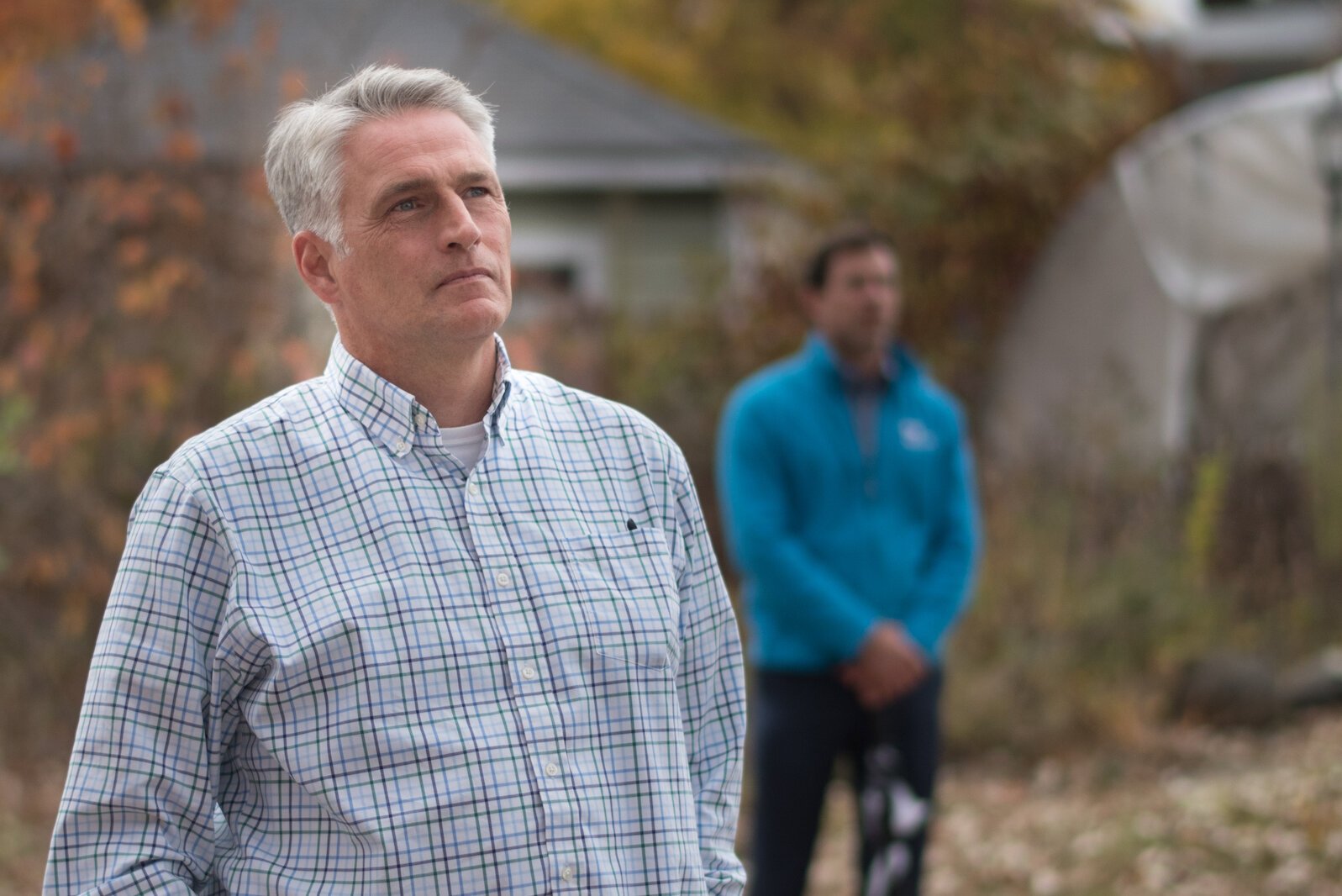 Realtor Rob Peterson was one of those on hand when officials with the City Of Kalamazoo and its development partners hosted an open house on Tuesday, Oct. 25, 2022, at a new housing duplex at 203–205 Wall Street in Kalamazoo’s Vine Neighborhood..