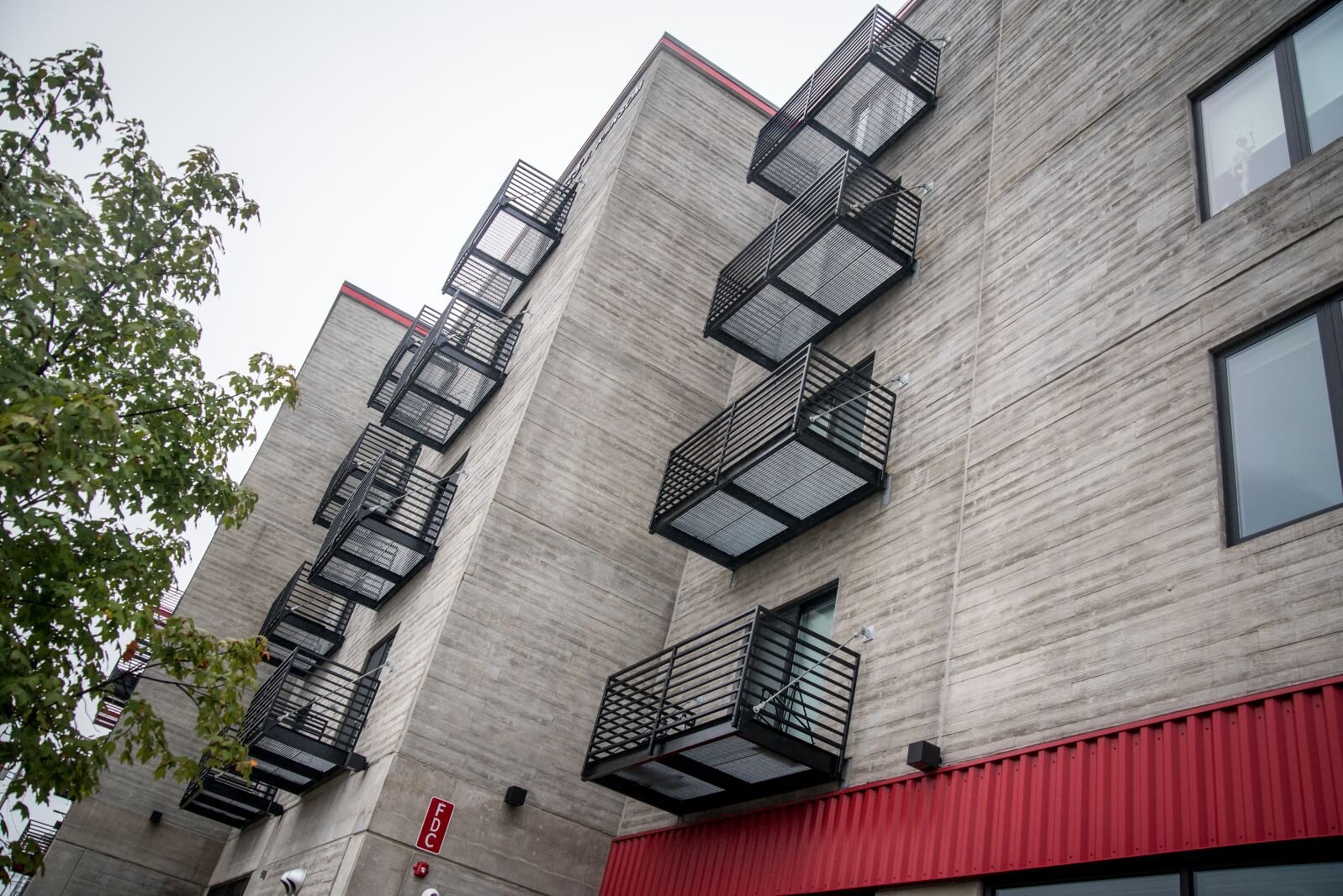 Many apartments at Harrison Circle have balconies.