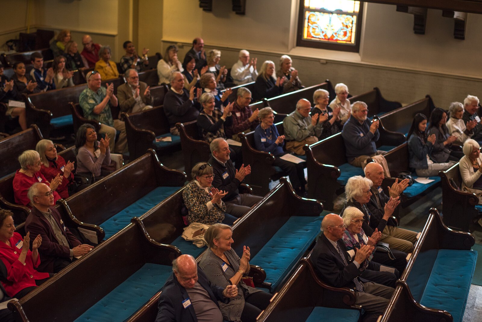 A full house showed up to hear KNAC's fundraising announcement and listen to featured local musicians.