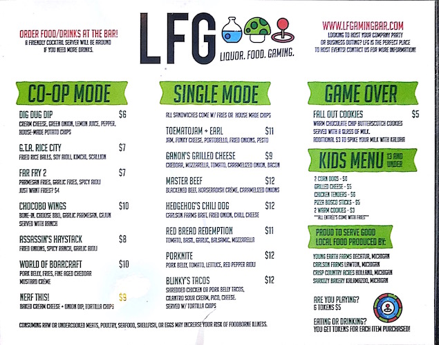 What's to eat at LFG?