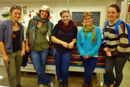 The artists: Sarah Mueller, Maleeha Elsadr, Jenna Para, Tamara Hirzel, and Abbie Nelson