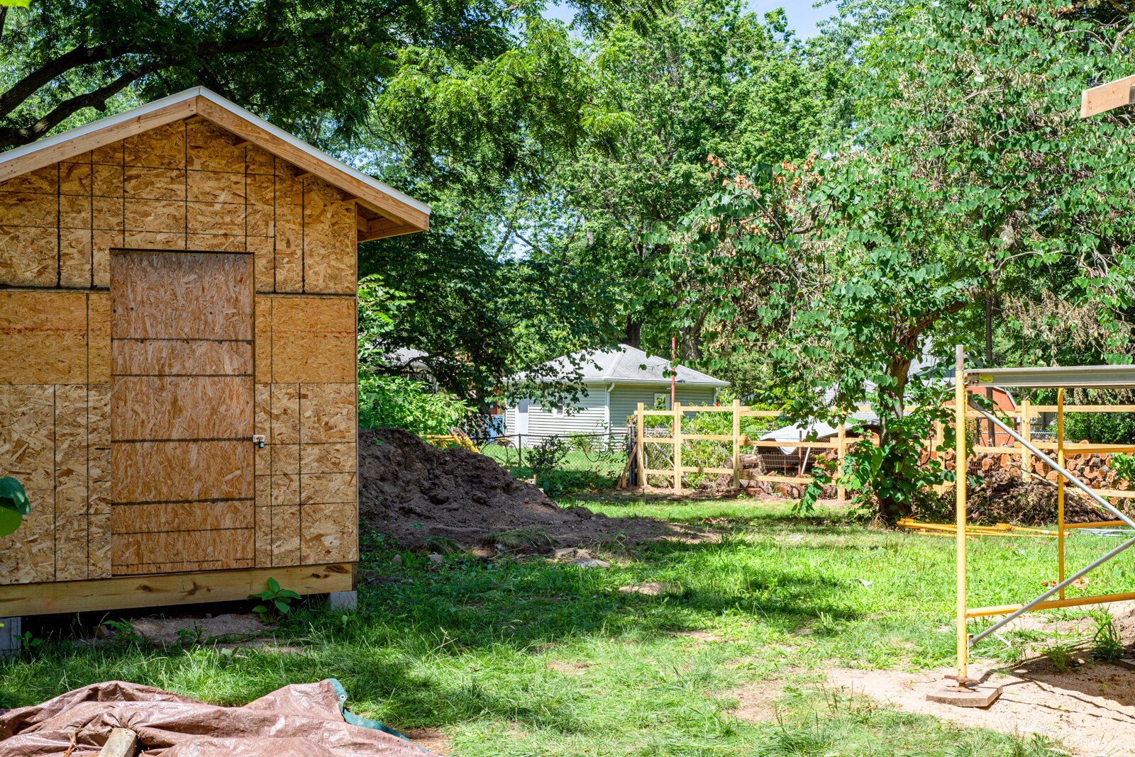 A shed on the site of a new home being built by Habitat for Humanity at 625 E. Gayle. 