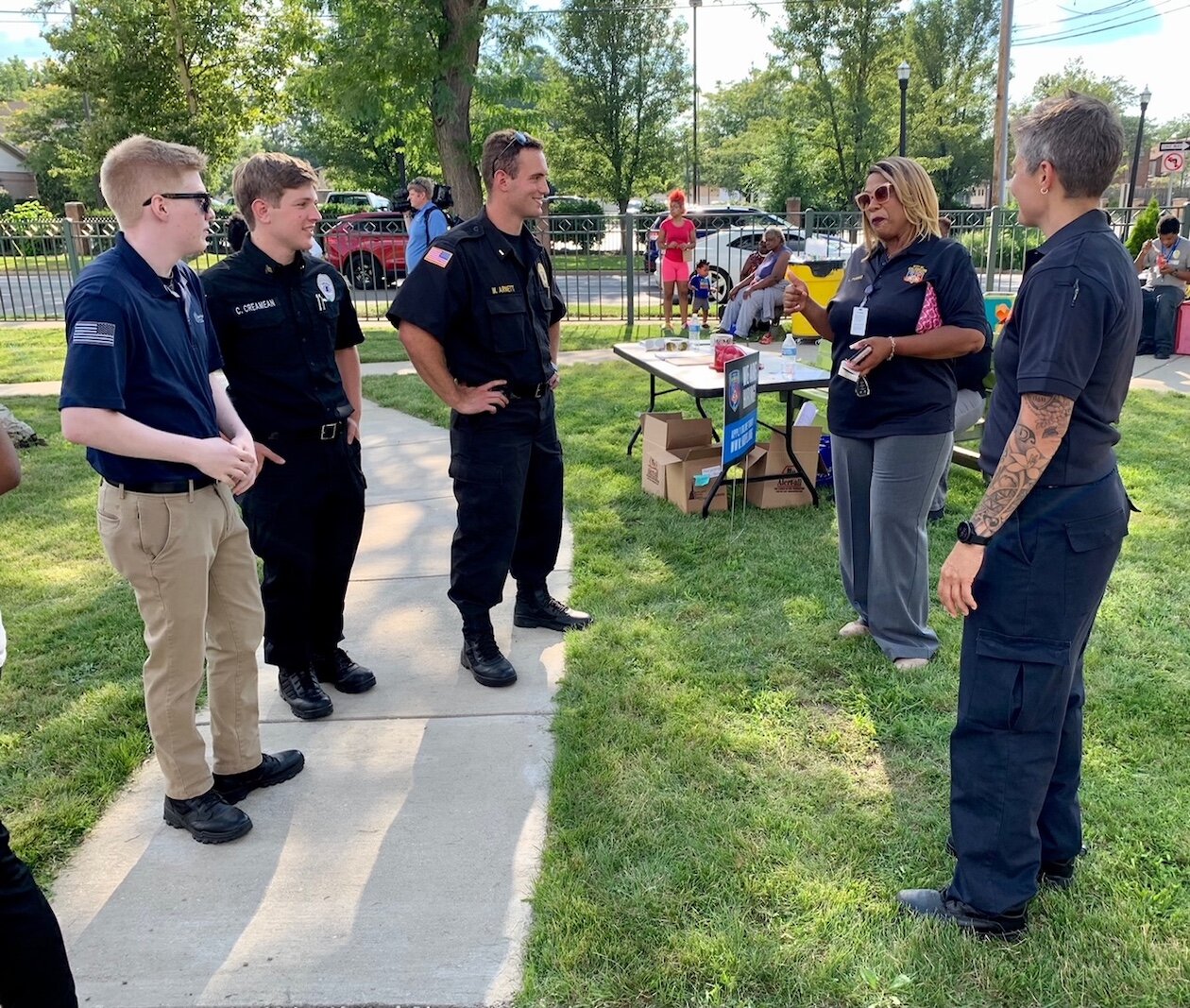 The Northside Association for Community Development hosted its annual National Night Out on Tuesday in the pocket park behind its 612 N. Park St. offices.