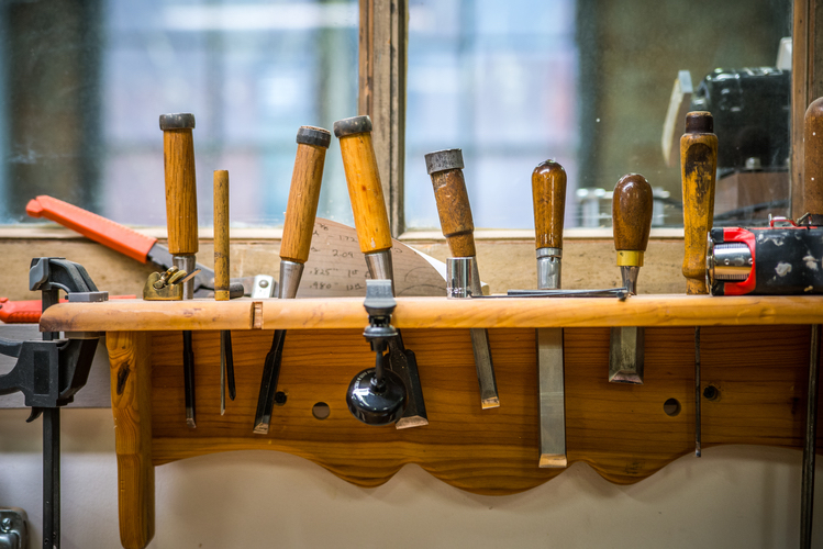 Tools of the trade at Kal Tone. Photo by Fran Dwight.