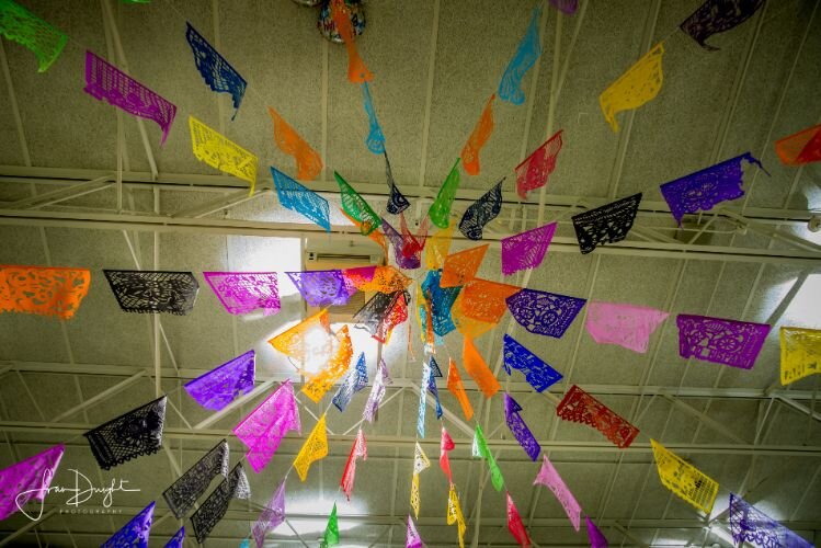 Colorful displays are important to Día de los Muertos.