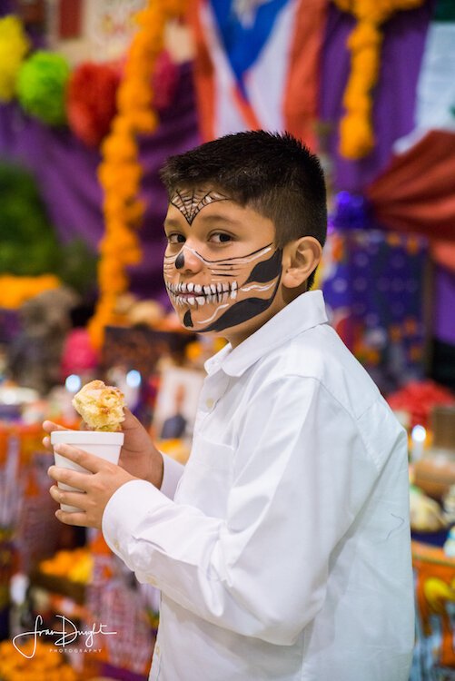 Youngsters are invited to be part of Día de los Muertos celebrations.