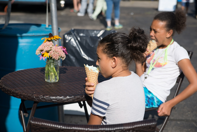 Art Hops are a gather point for residents. Photo by Fran Dwight