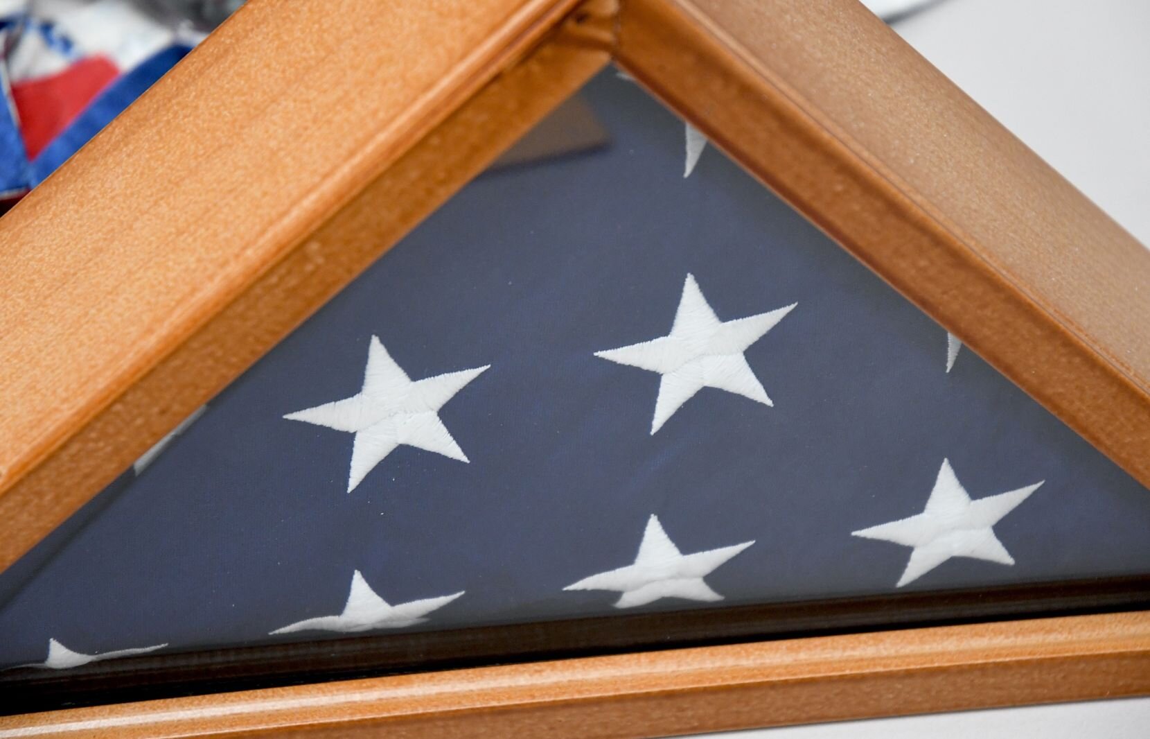 The American flag that flew over the U.S. Capital in honor of Teri Loew.