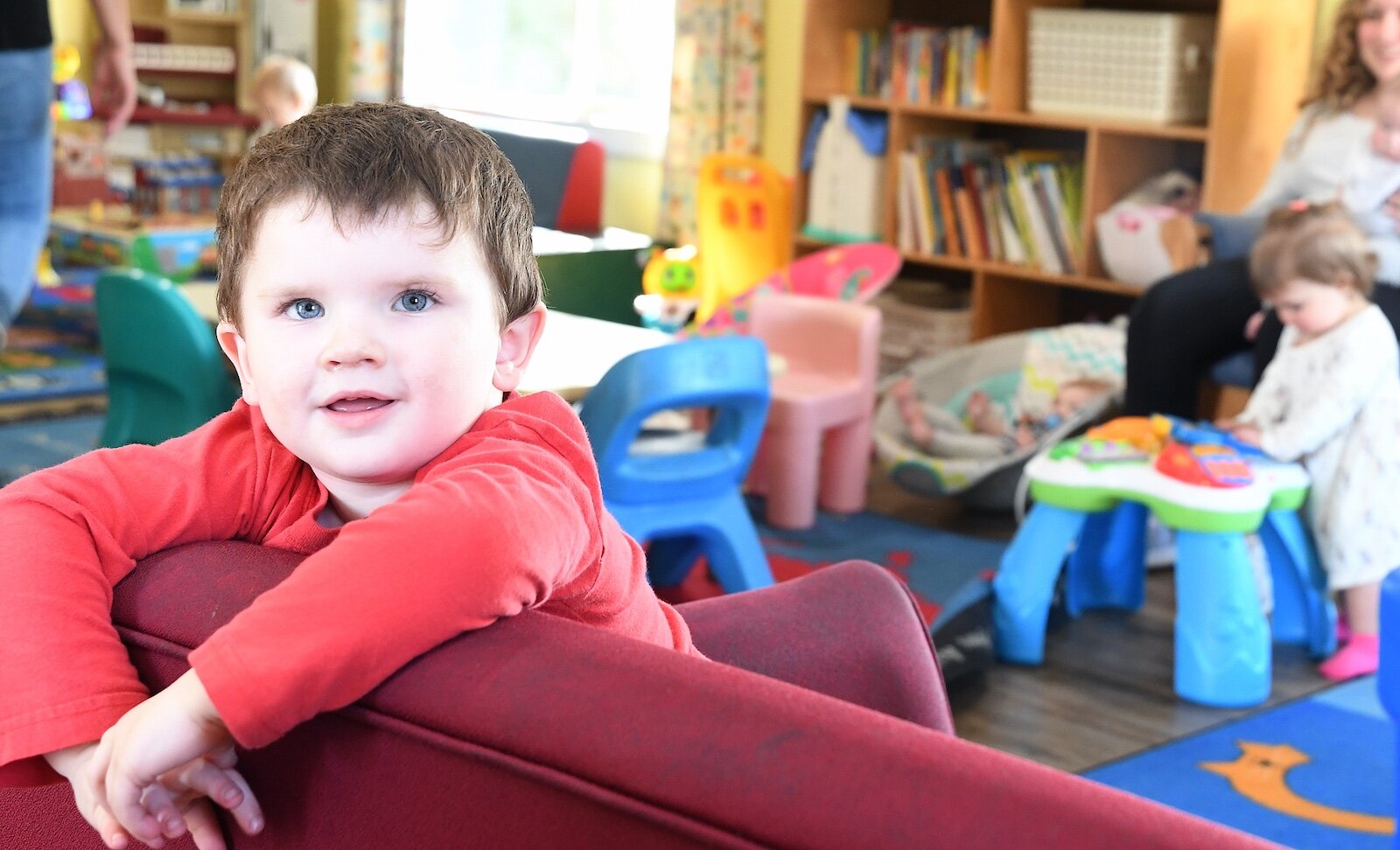 Jameson Eickhoff and others seen at Rose of Sharon Child Development Center.