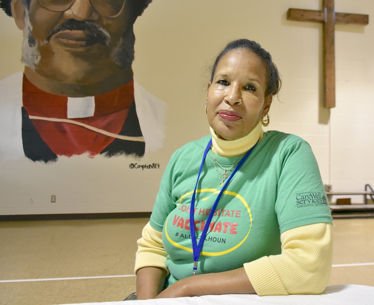 Arniece Montgomery is a caregiver to her father and has been a COVID ambassador. She’s seen here at Washington Heights United Methodist Church.