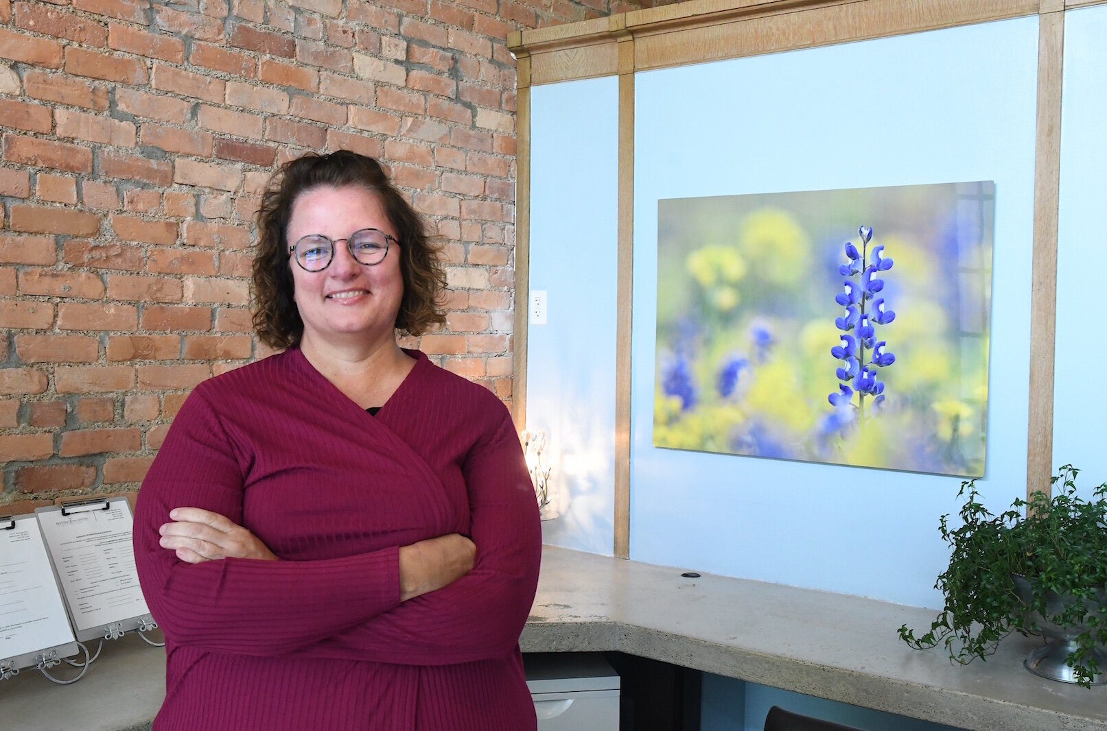 Sherrie Schanzenbaker at the Restoration Center.