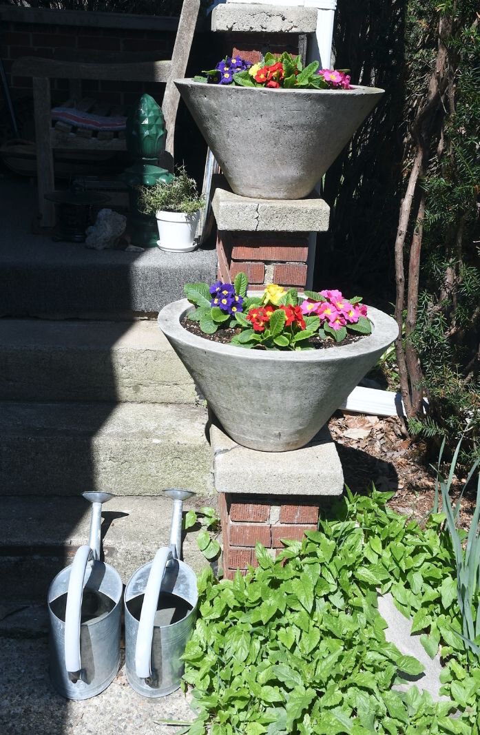 The side of the front porch of Andrew Freemire’s home.