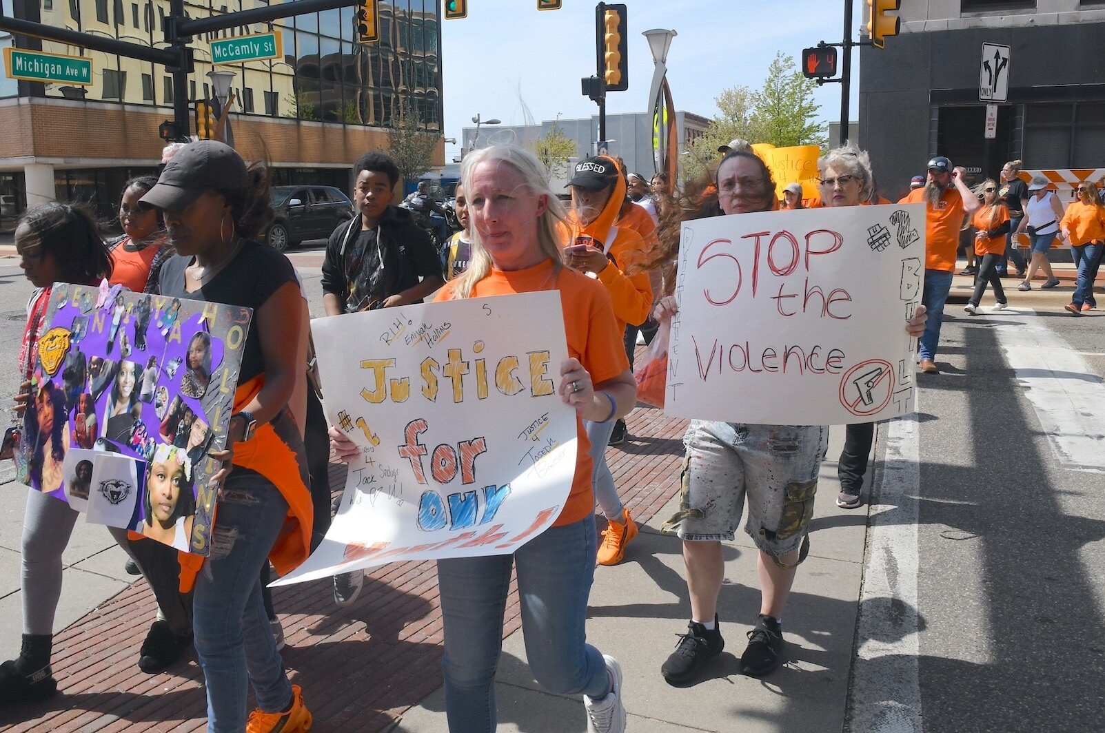 Scenes from the anti-gun violence march in downtown Battle Creek.